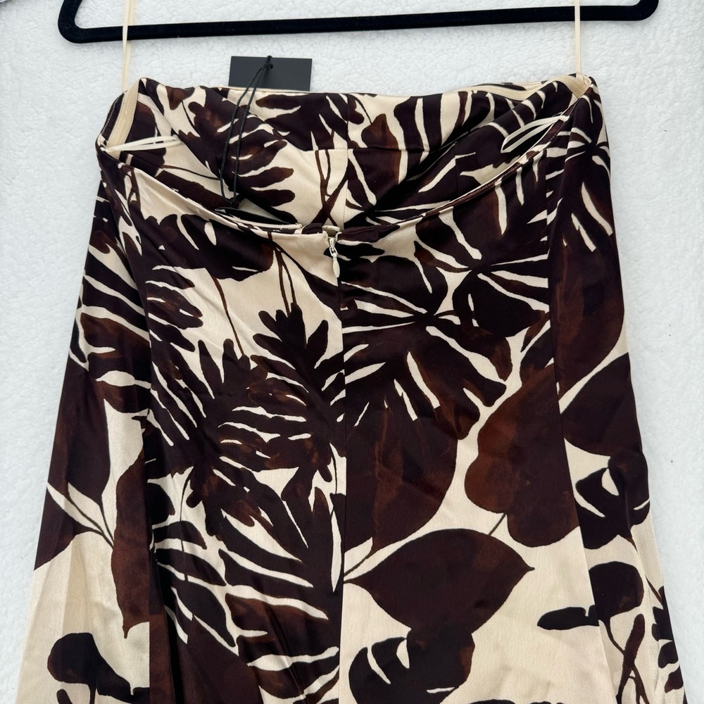 Nicholas The Label Axelie Strapless Tube Gown Dark Chocolate Segovia Print Sz 2 - Picture 13 of 13
